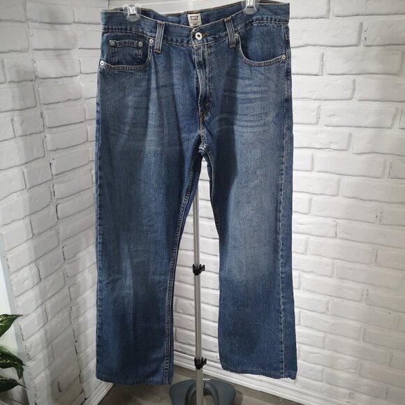 Levi's 527 Low Bootcut Medium Wash Men's Size 34/34 Blue Jeans - Picture 2 of 14
